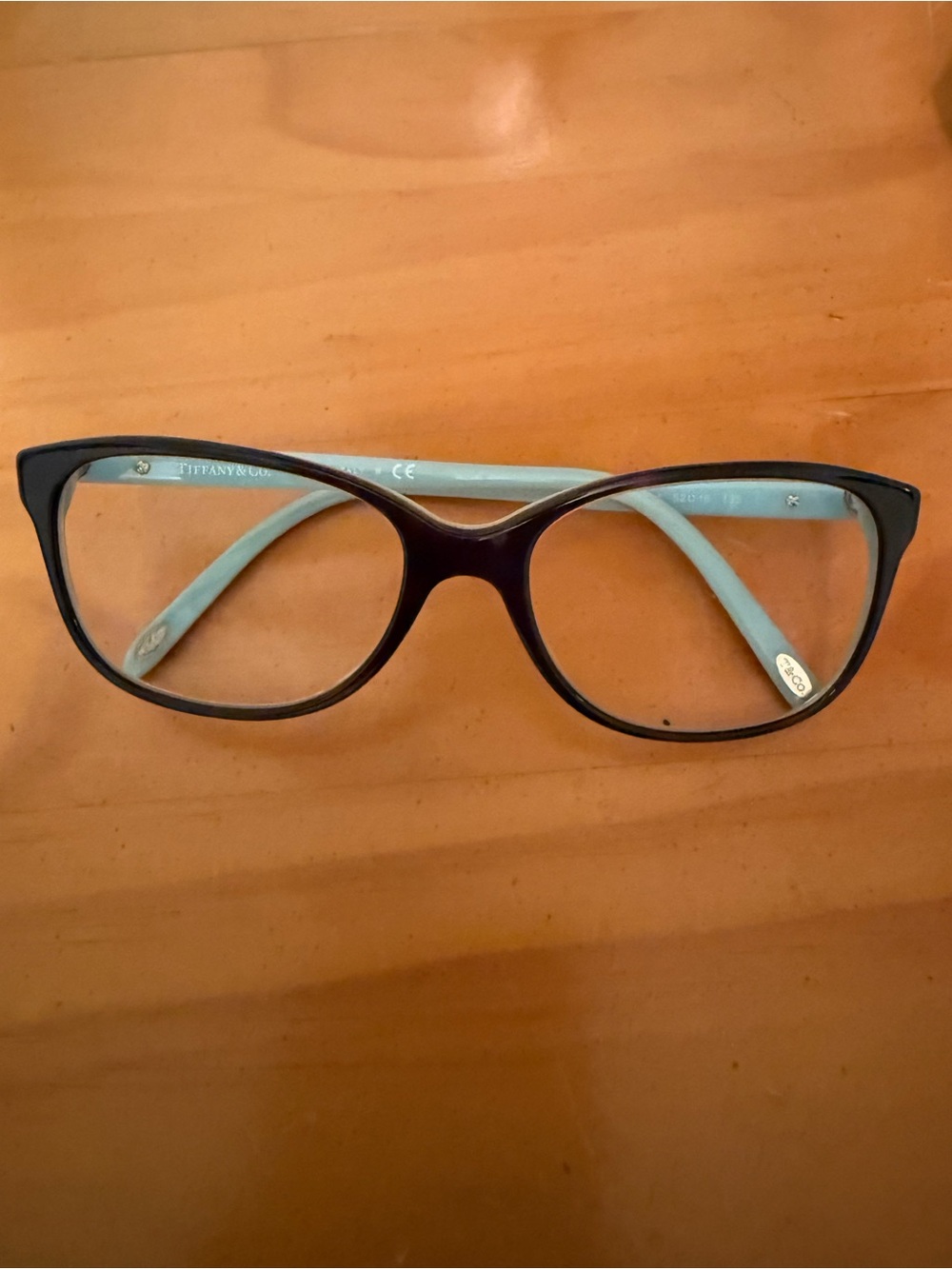 Tiffany & Co. Women's Cat-Eye Glasses in Black and Light Blue